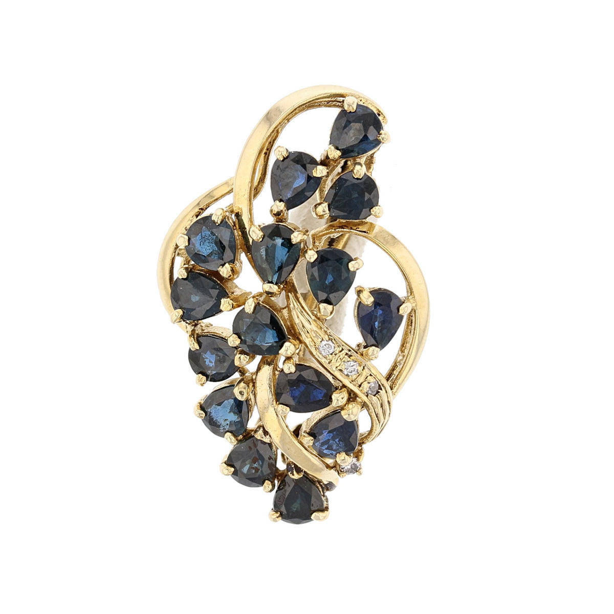 Sapphire & Diamond Brooch