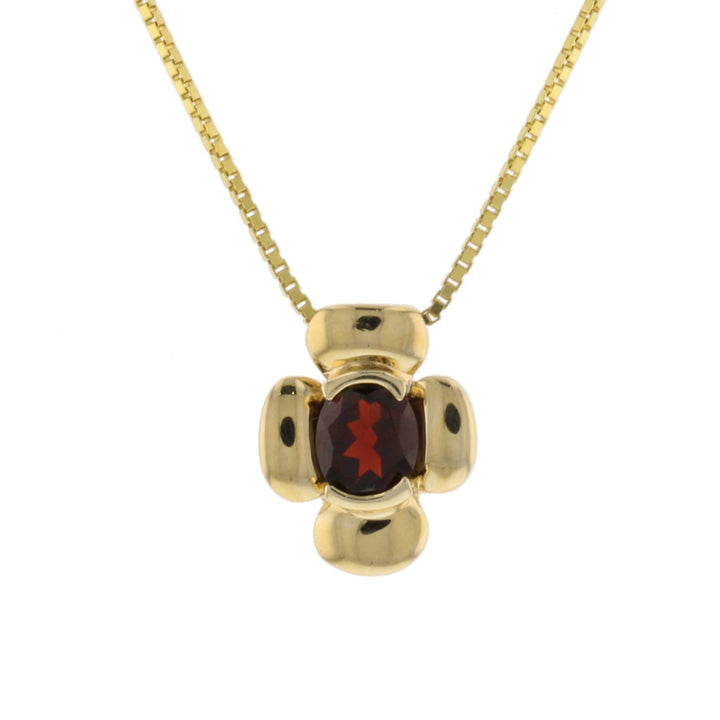 Clover Garnet Pendant - David's Antiques & Jewelry