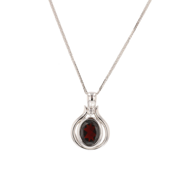 Oval Garnet Pendant