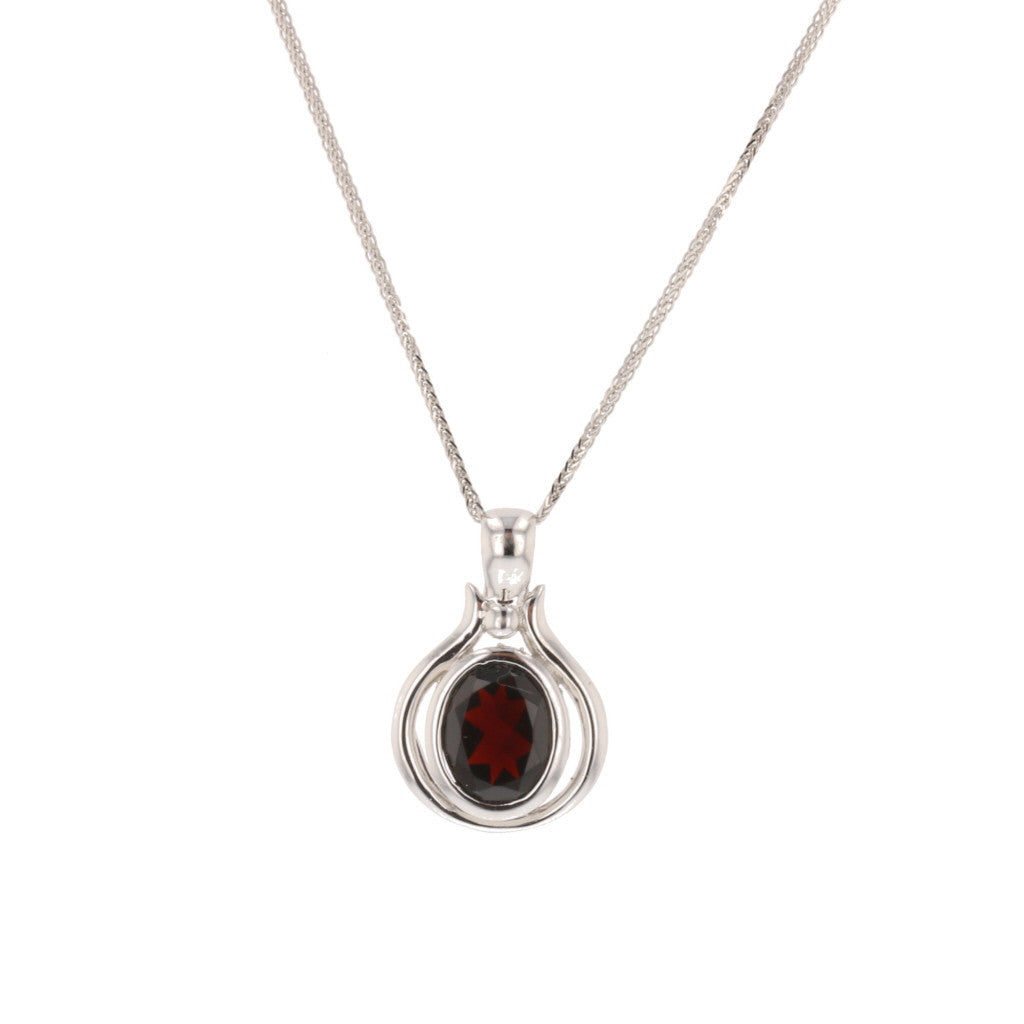 Oval Garnet Pendant - David's Antiques & Jewelry