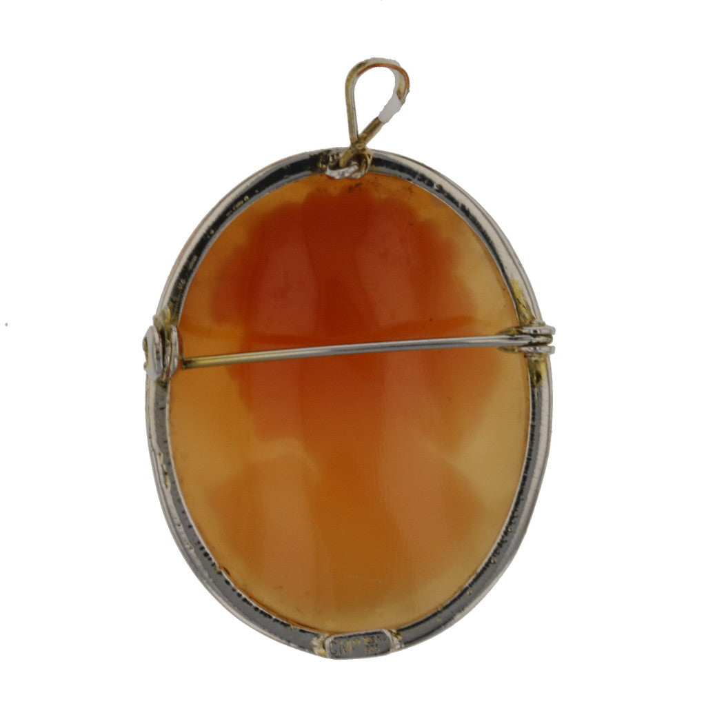 Conch Shell Cameo Pendant