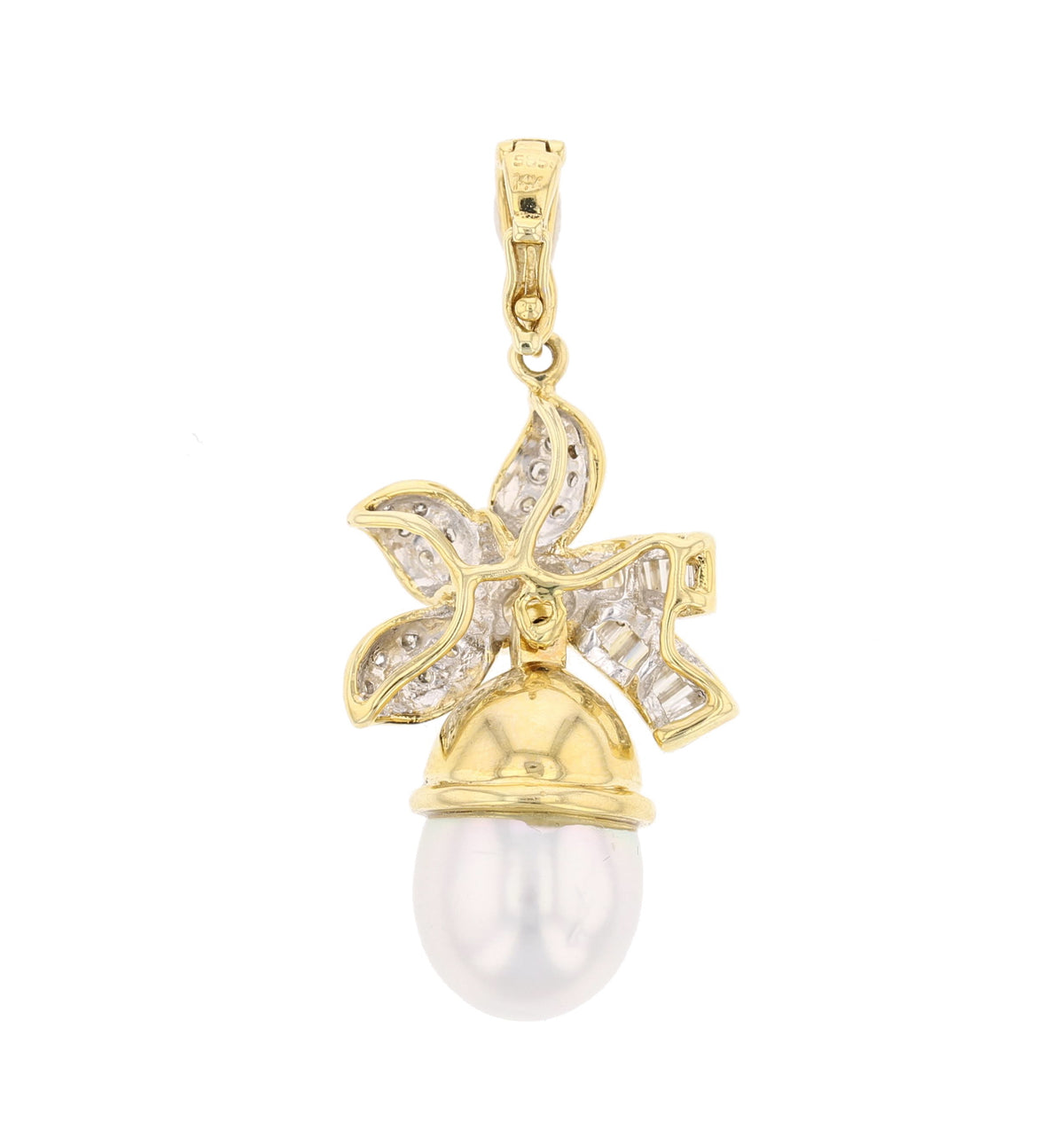 Tahitian Pearl & Diamond Earrings