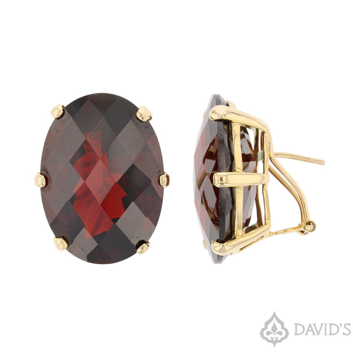 LargeGarnet Earrings