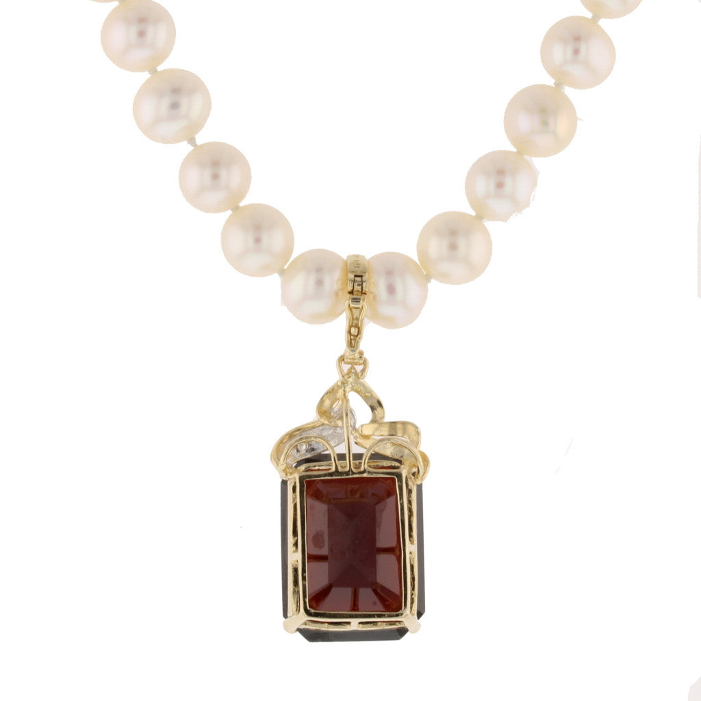 Emerald Garnet Pendant - David's Antiques & Jewelry