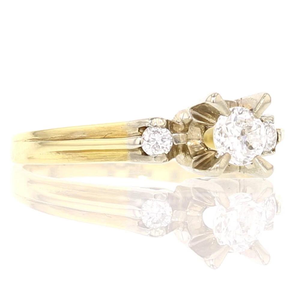 14K Yellow Gold Diamond Ring