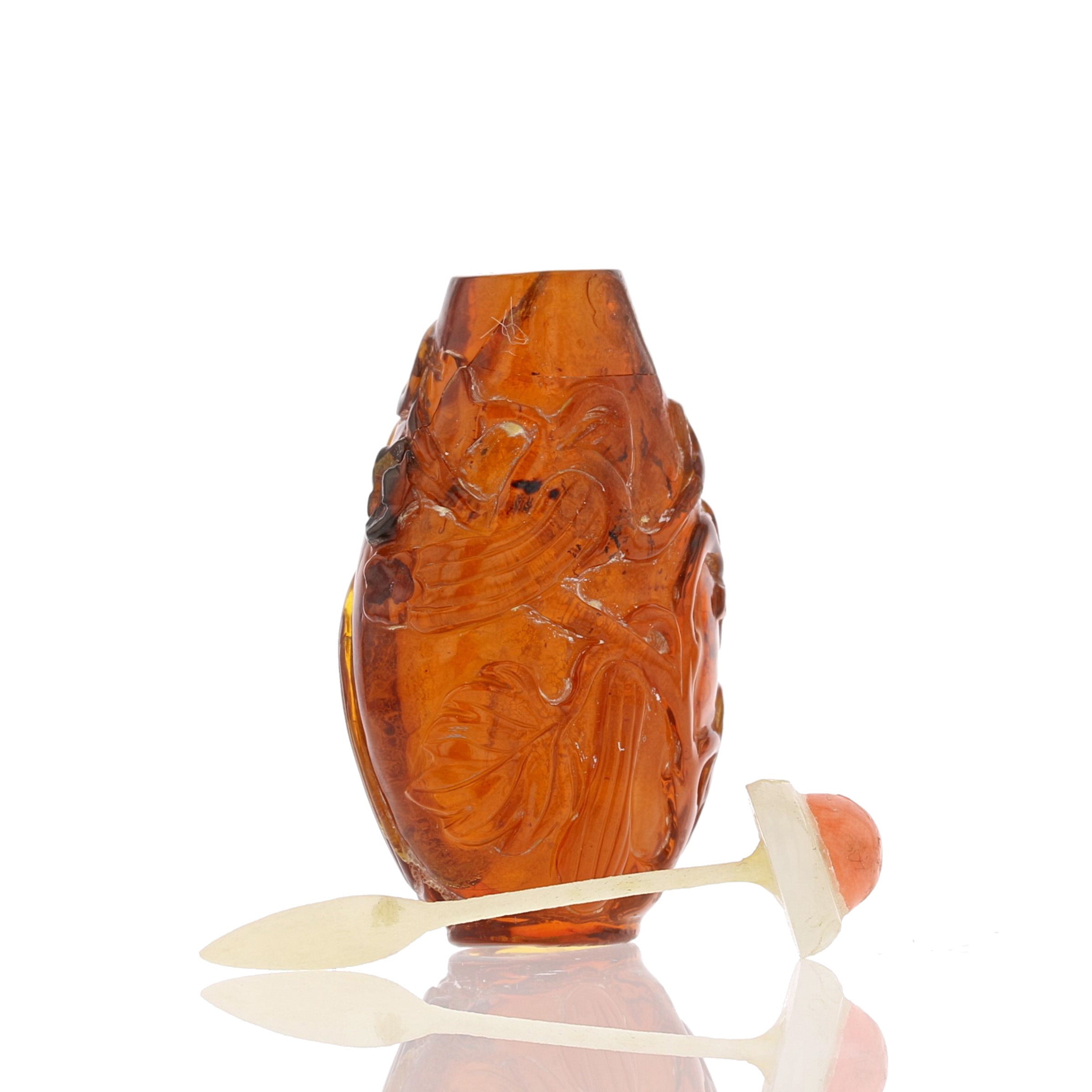 Baltic Amber Snuff Bottle - David's Antiques & Jewelry