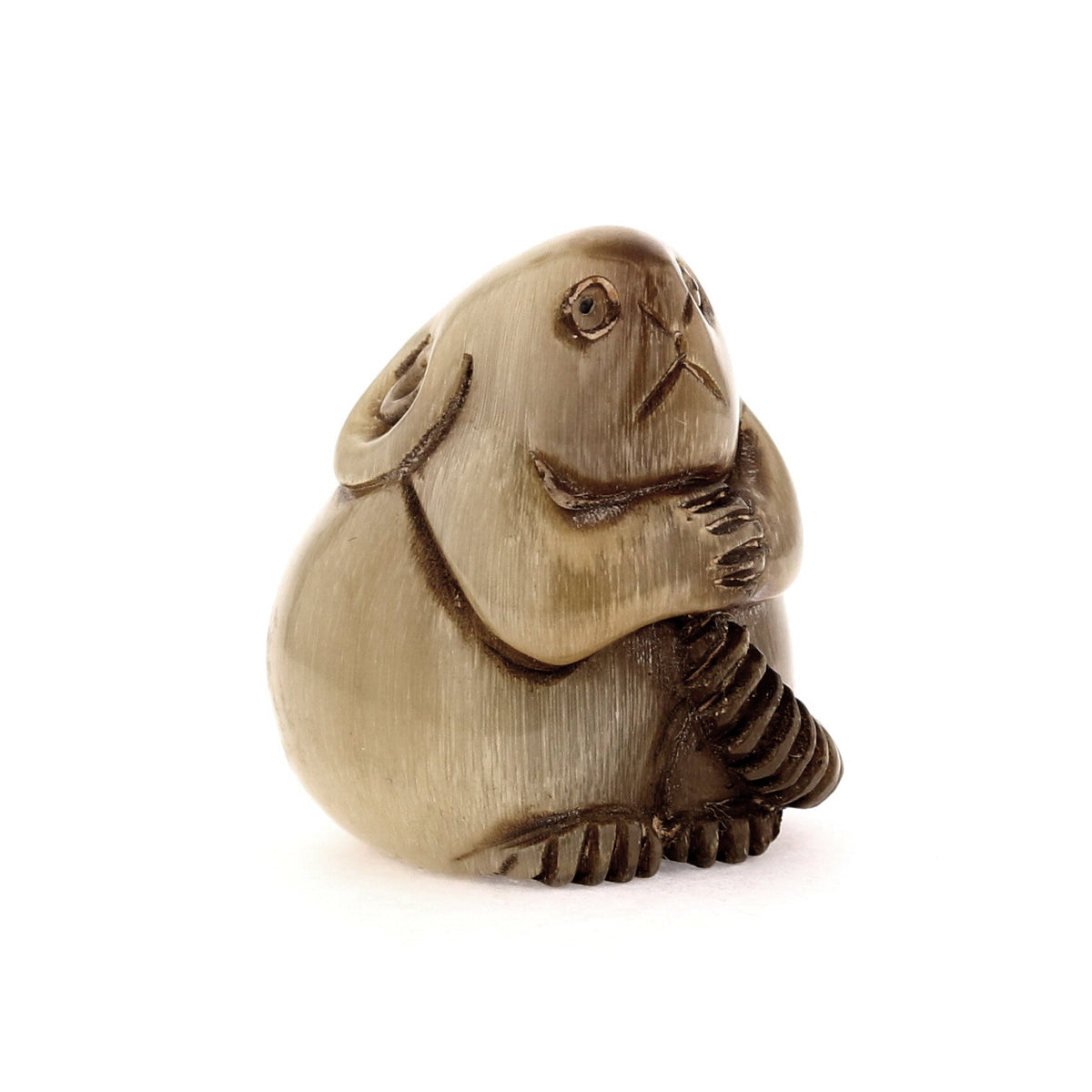 1950s Rhino Horn Carving: The Curious Mouse