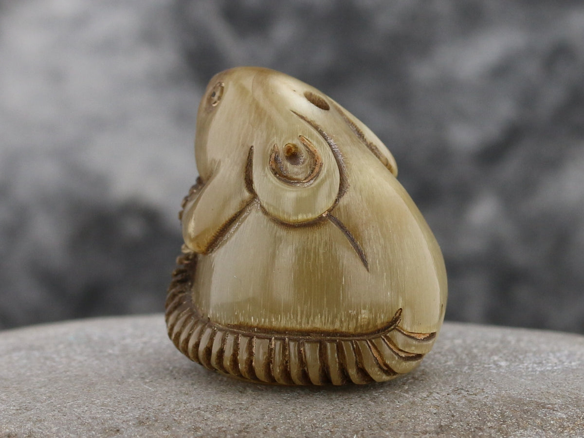 1950s Rhino Horn Carving: The Curious Mouse
