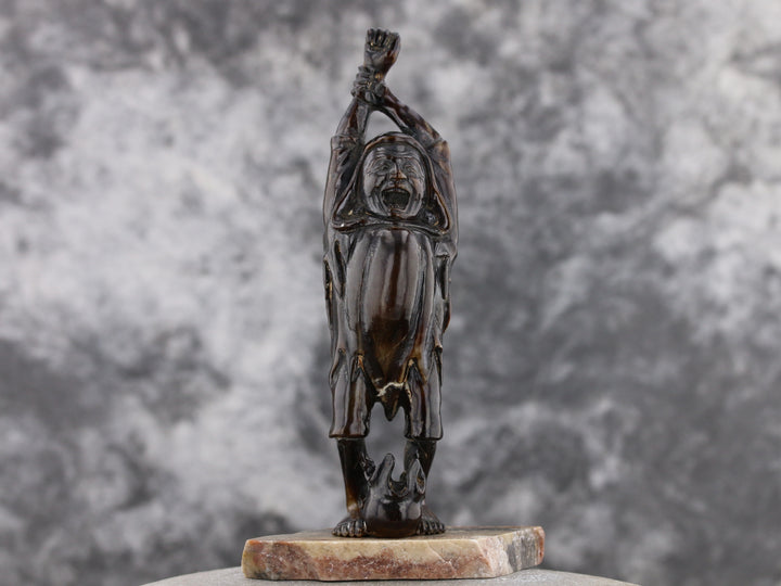 Stretching Man - Rhino Horn Netsuke