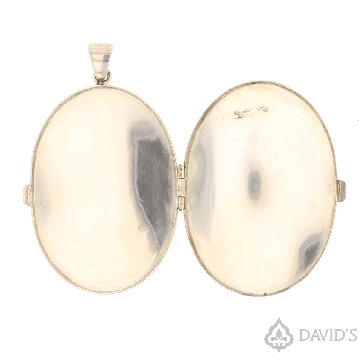 Intaglio Baltic Amber Locket in Sterling Silver