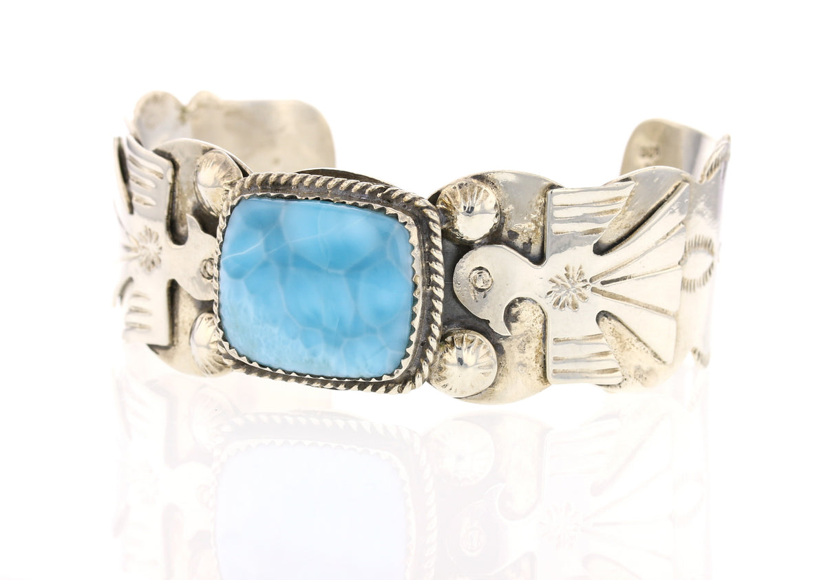 Larimar Navajo Bird Cuff Bracelet