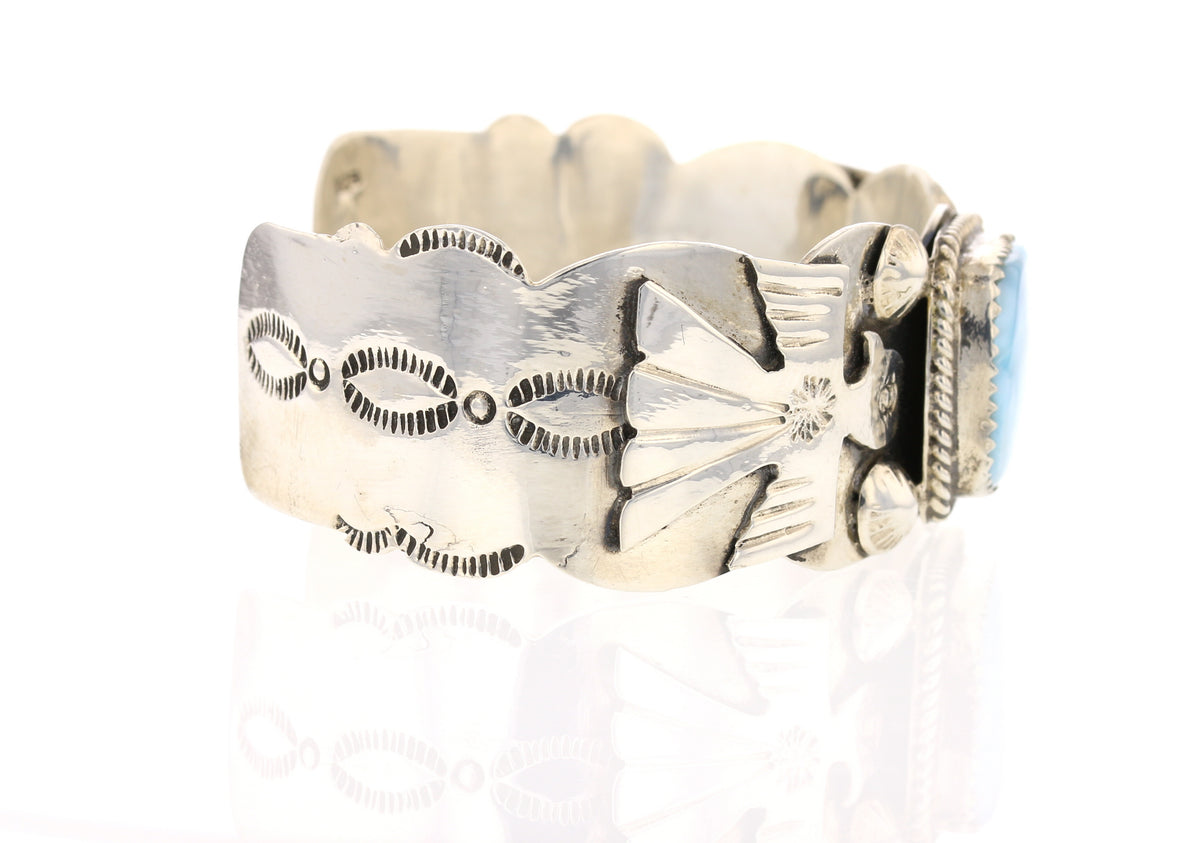 Larimar Navajo Bird Cuff Bracelet