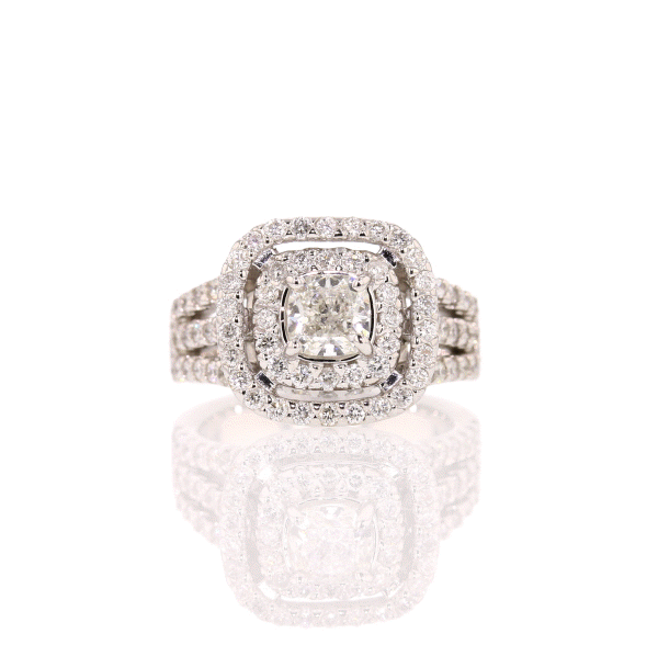 Diamond Cushion Ring in GIA Graded - David's Antiques & Jewelry