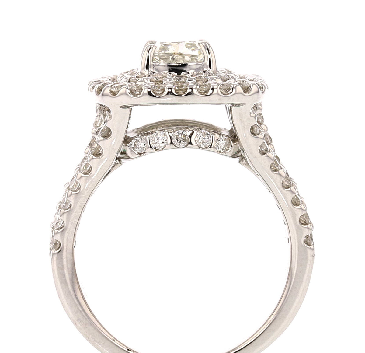 Diamond Cushion Ring in GIA Graded