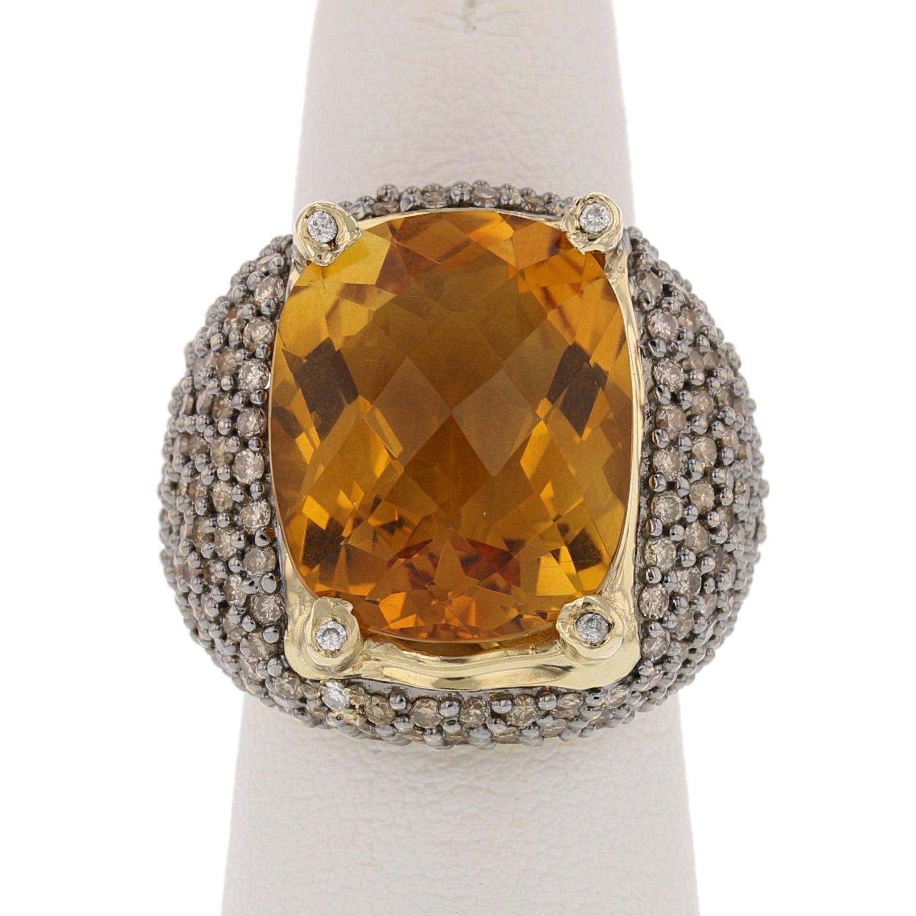 Vintage Citrine, Diamond Ring - David's Antiques & Jewelry