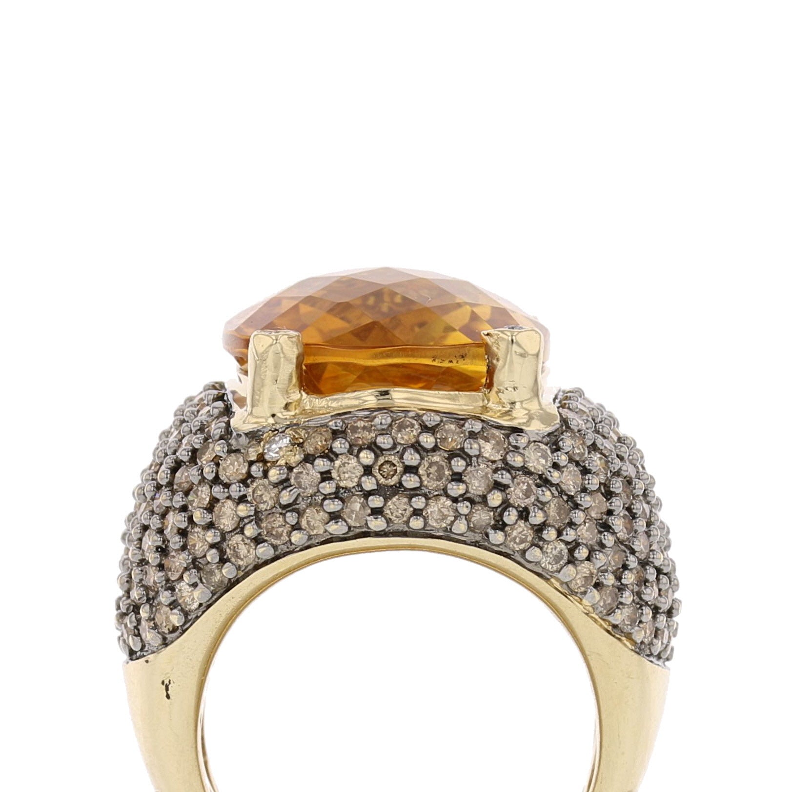 Vintage Citrine, Diamond Ring - David's Antiques & Jewelry