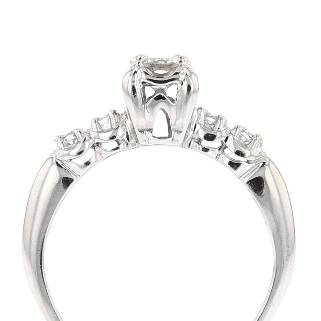 14K White Gold Diamond Engagement/Bridal Ring and Matching Band