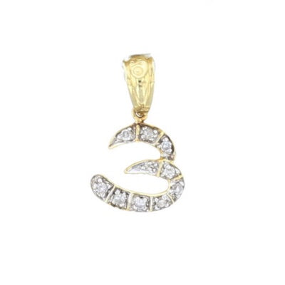 "Um" Diamond Gold Pendant