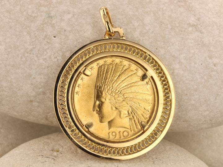 1910 Indian Head Replica Coin Pendant