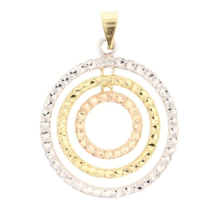 Tri Gold Circle Pendant
