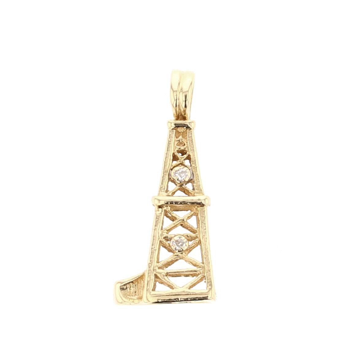 Oil Rig Gold & Diamond Pendant 889263