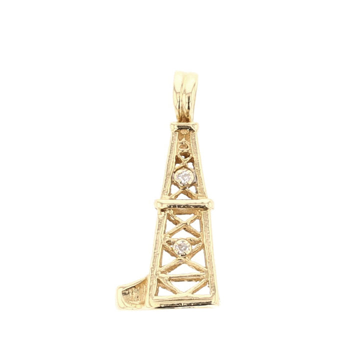 Oil Rig Gold & Diamond Pendant 889263