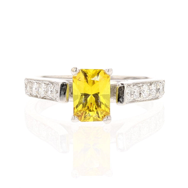 Yellow Gold Yellow Sapphire and Diamond Ring