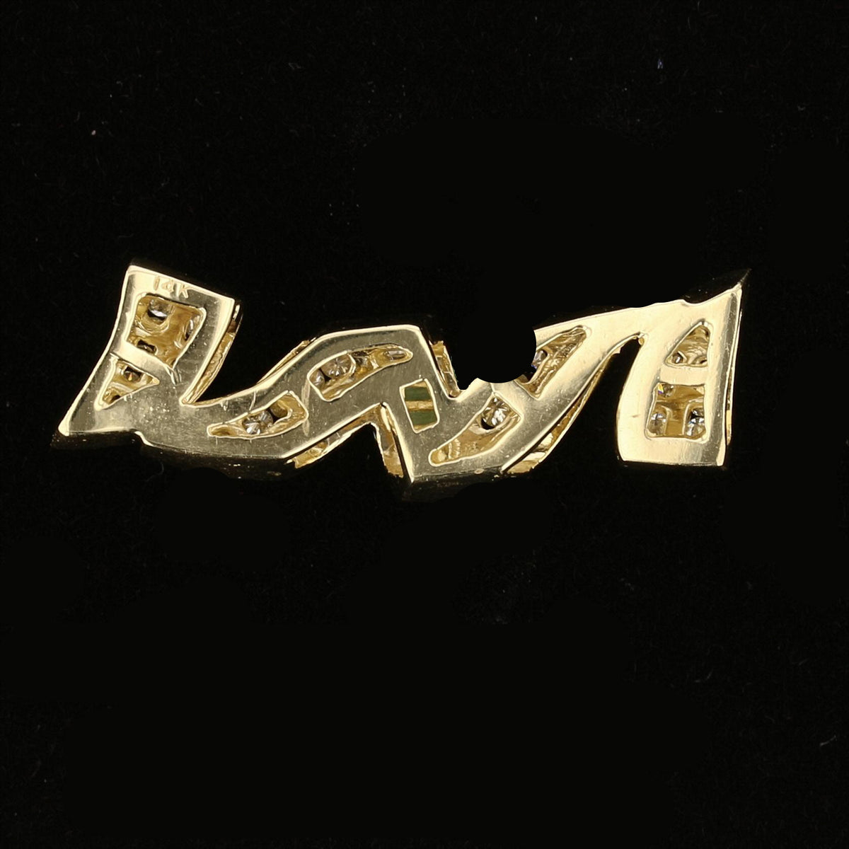 Slide Diamond Gold Pendant