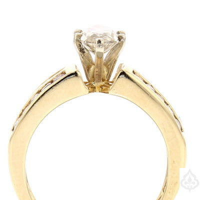 Vintage Marquise Diamond Gold Ring