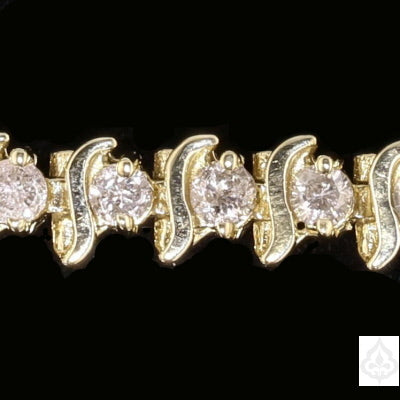 Diamond Tennis Bracelet 14K Yellow Gold