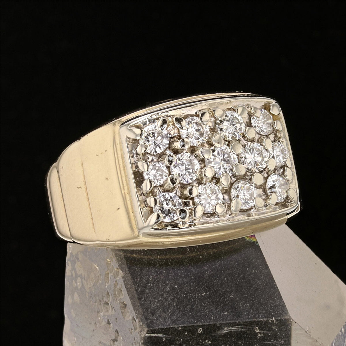 Men Diamond Gold Ring