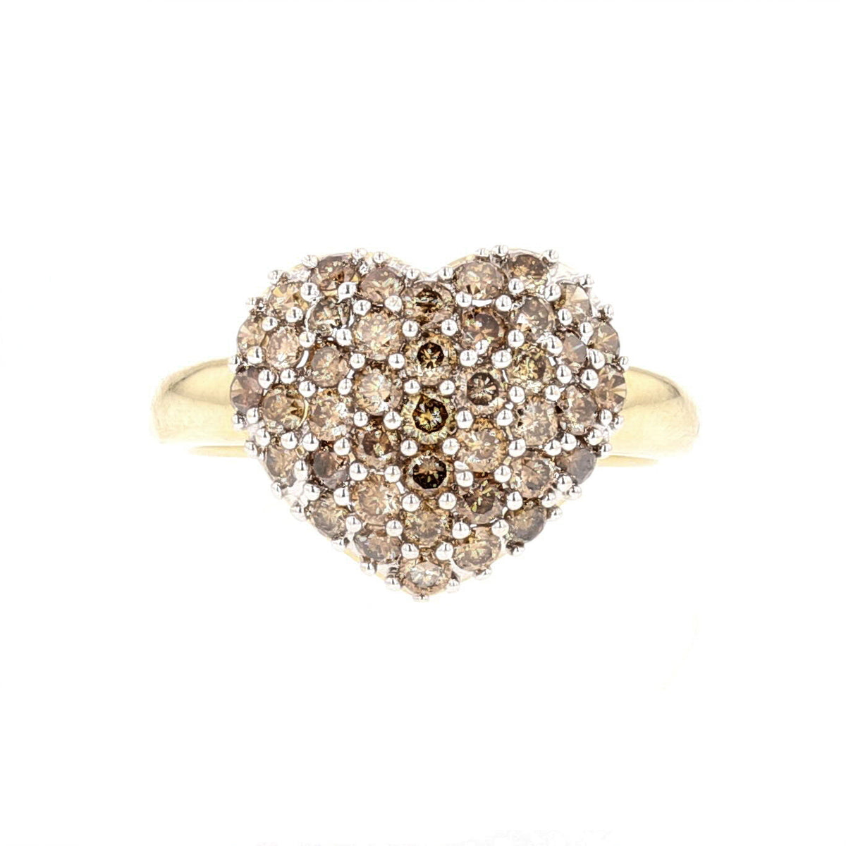 Champagne Diamond Gold Ring