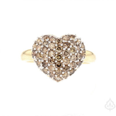 Champagne Diamond Gold Ring