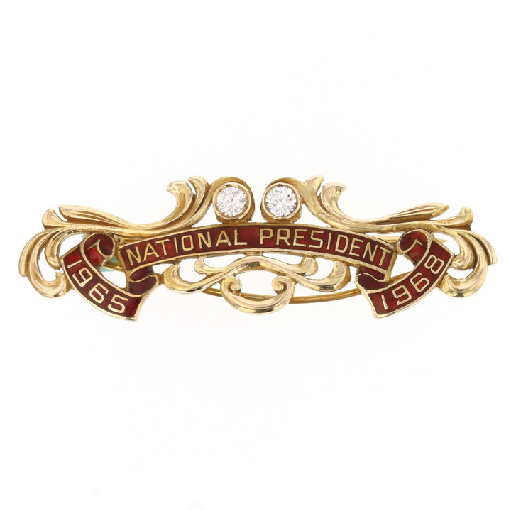 National President 1965 - 1968 Brooch