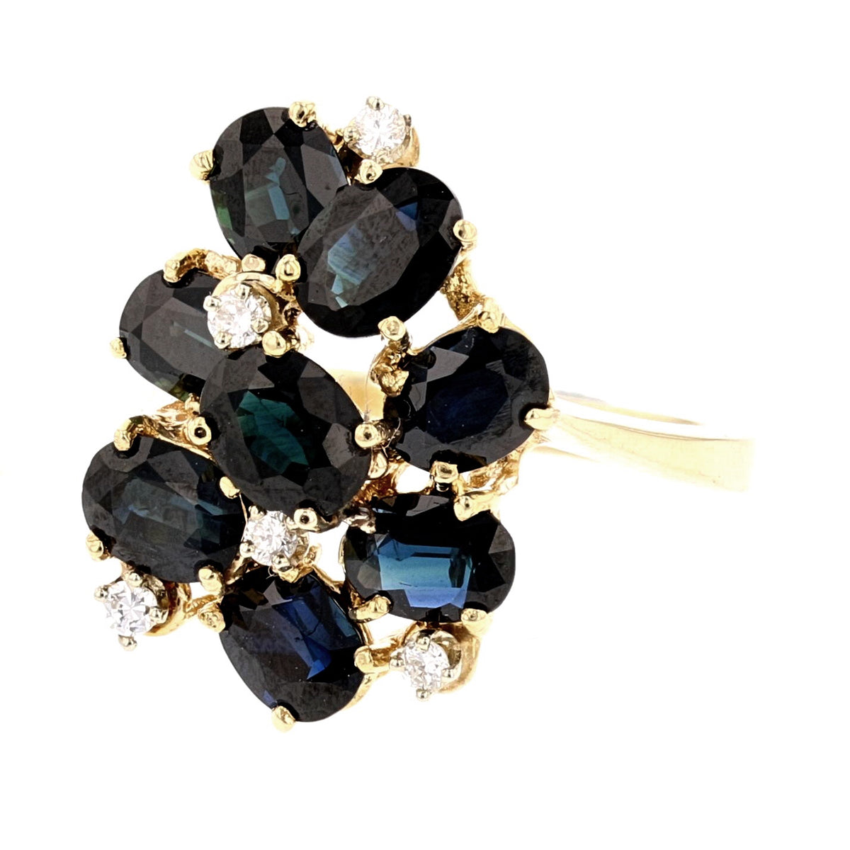 Sapphire, Diamond Gold Ring