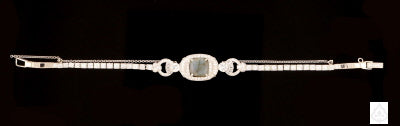 Antique Deco Labradorite Diamond Platinum Bracelet 890411
