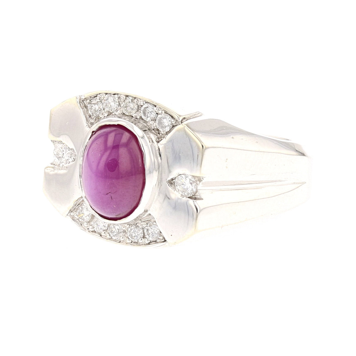 Gold Star Ruby, Diamond Ring