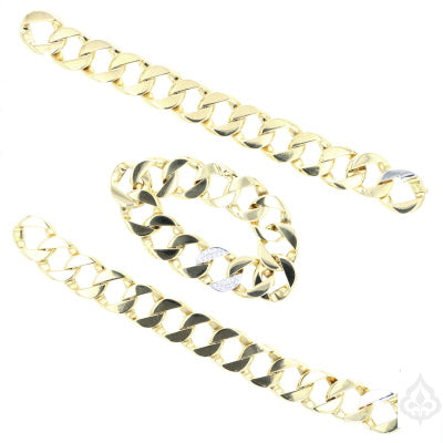 3 Curb Link Bracelet Necklace combo