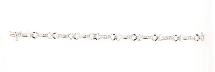 7" Round Diamond Gold Bracelet