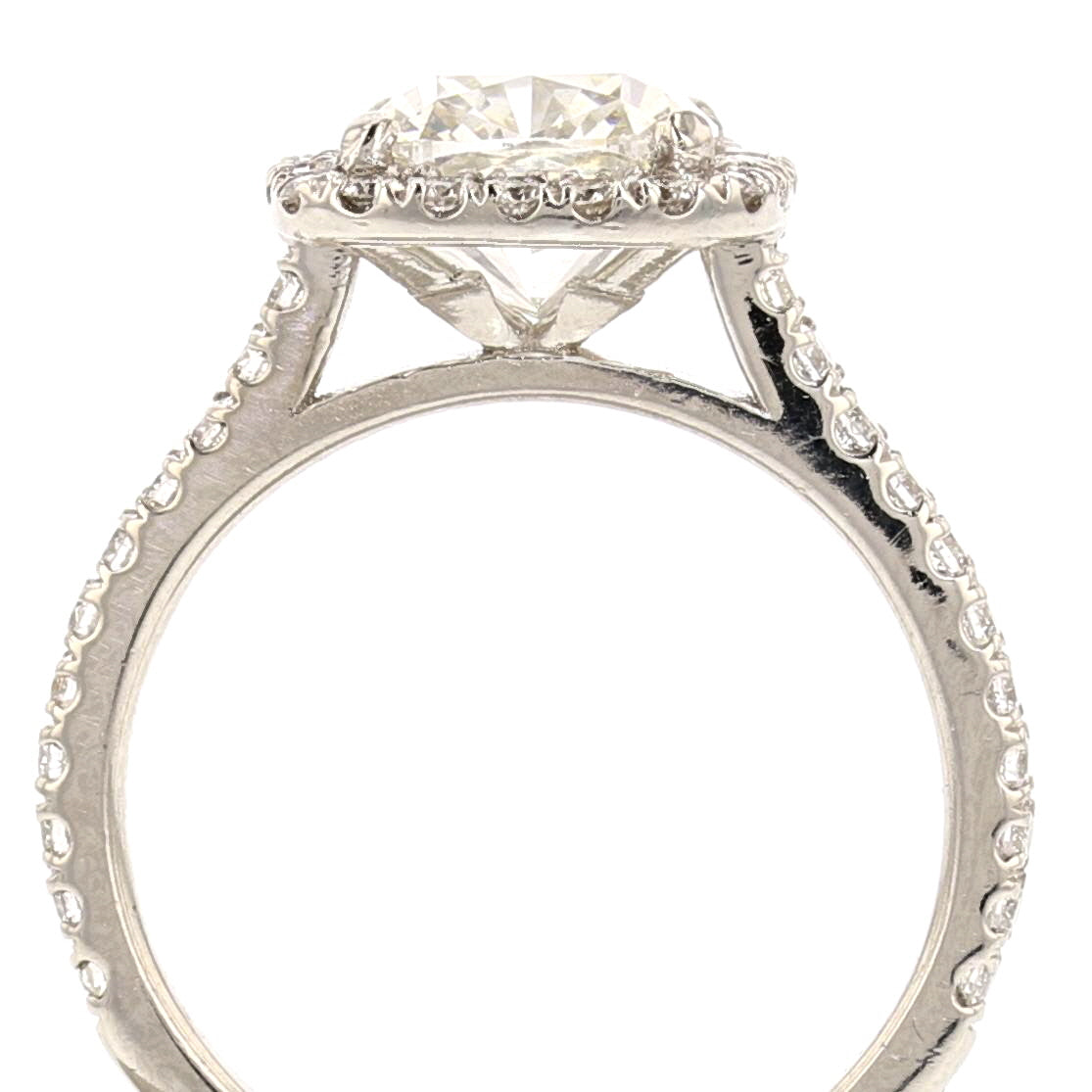 2 Carat Cushion Cut Diamond Halo Engagement/Bridal Ring