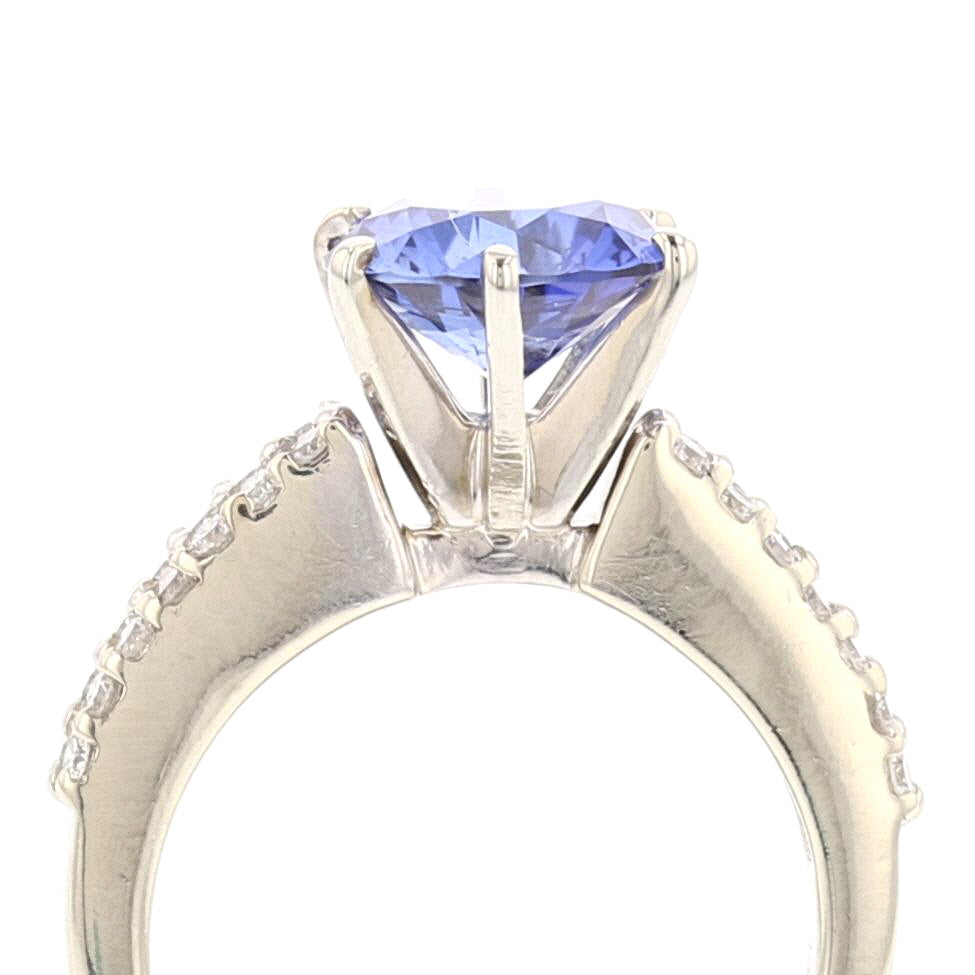 Lab-Grown Sapphire and Diamond Ring