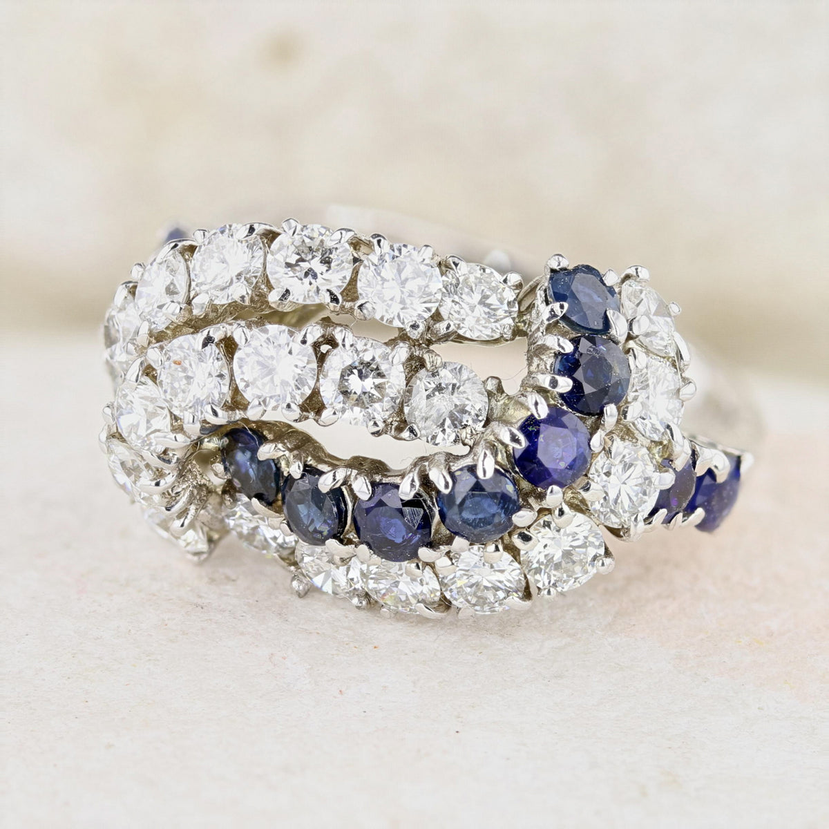 Sapphire & Lab-Grown Diamond Ring