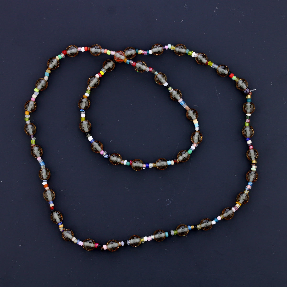 Sterling Silver VooDooStone Beads Necklace