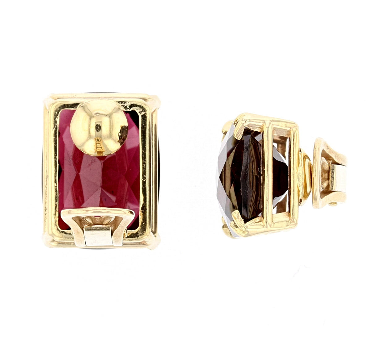 Moz Garnet Clip on Earrings.