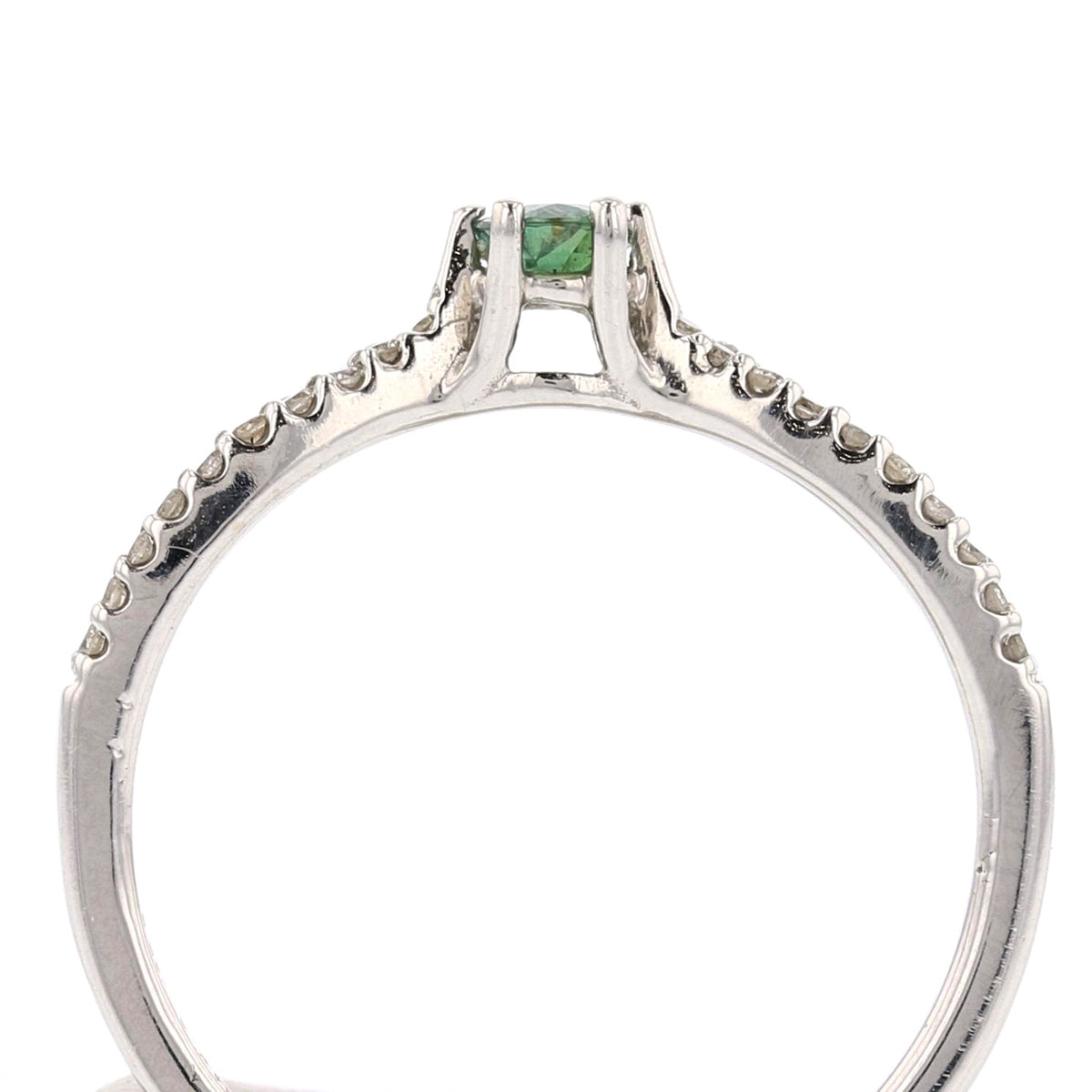 14K White Gold Alexandrite Oval Cut Ring