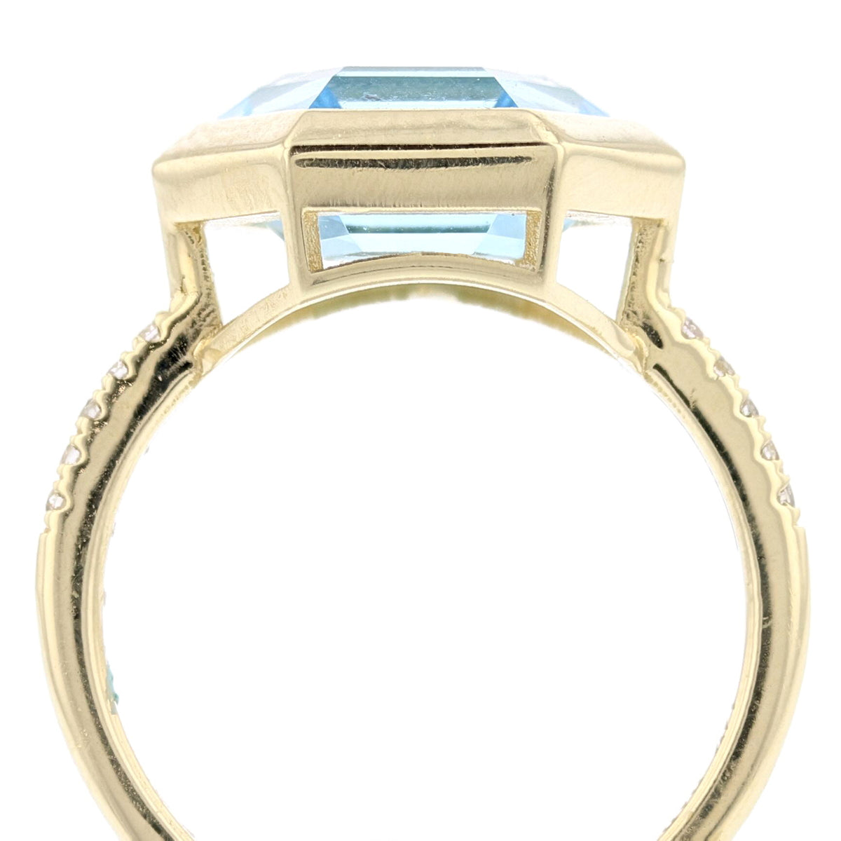 Blue Topaz Hexagon Ring
