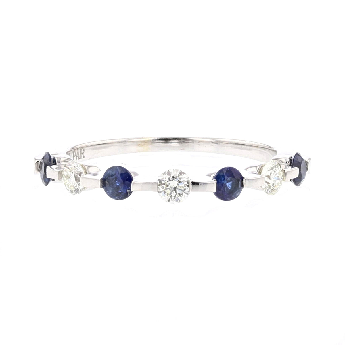 White Gold Sapphire & Diamond Band