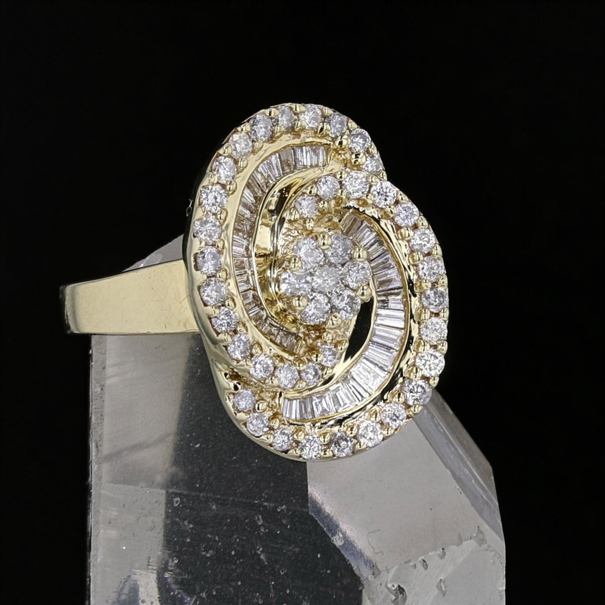 Diamond Swirl Vintage Ring