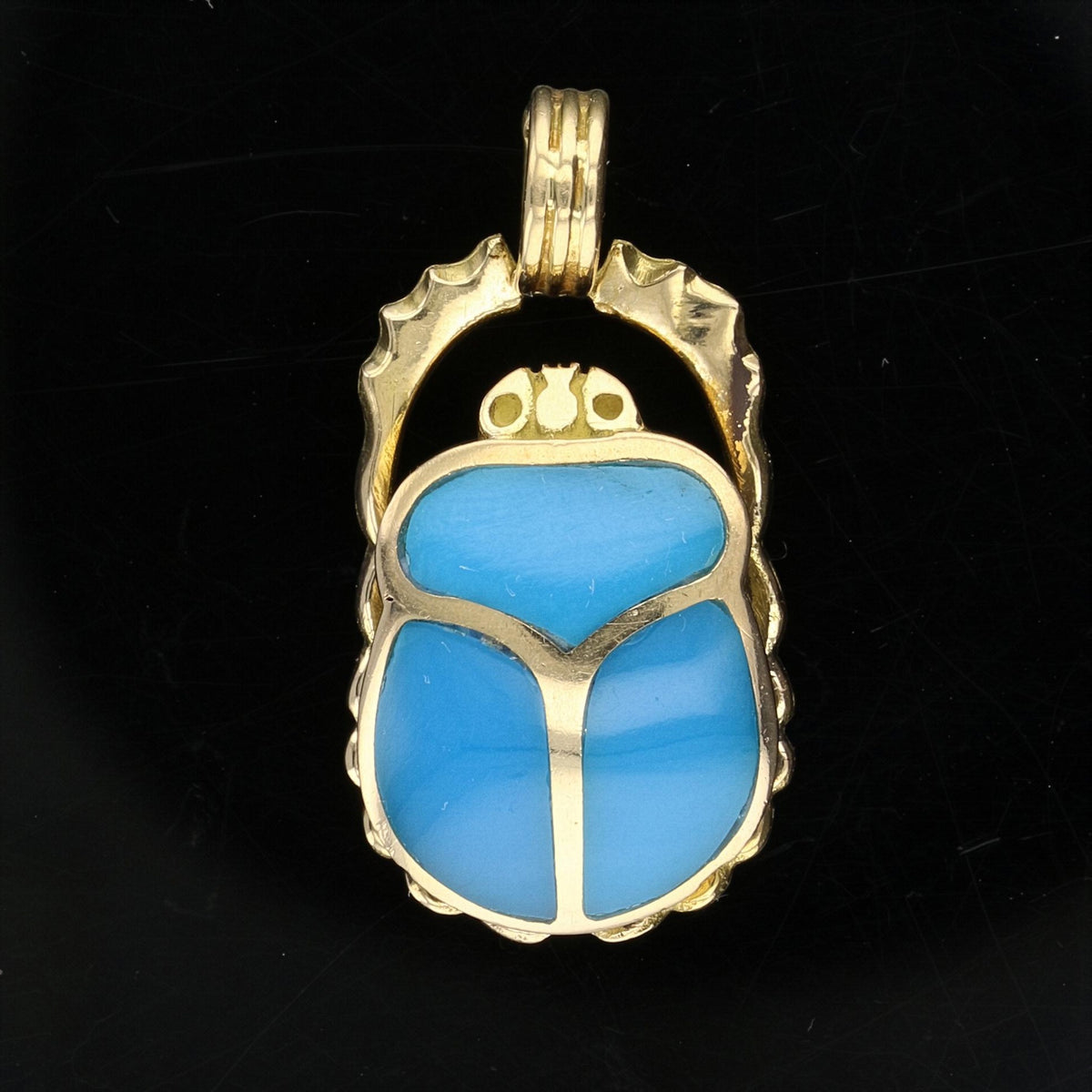 Ankh Turquoise 2 sided Pendant
