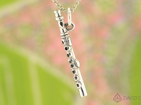 Sterling Silver Flute Pendant